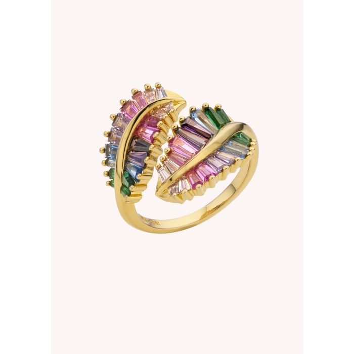 Ring Rainbow Leaves Ba-344g Gold