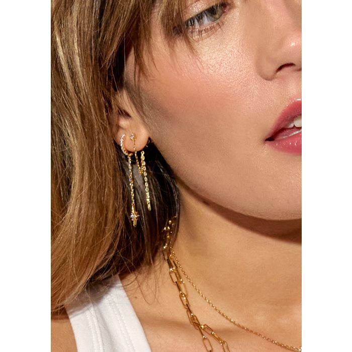 Earring Diwali Rock Bo-291g Gold