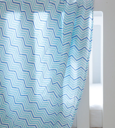 Organic Swaddle Set - Shades of Blue (Chevron & Dotty)