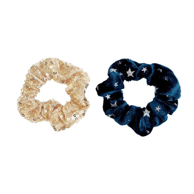 Midnight Star Sequin Scrunchies