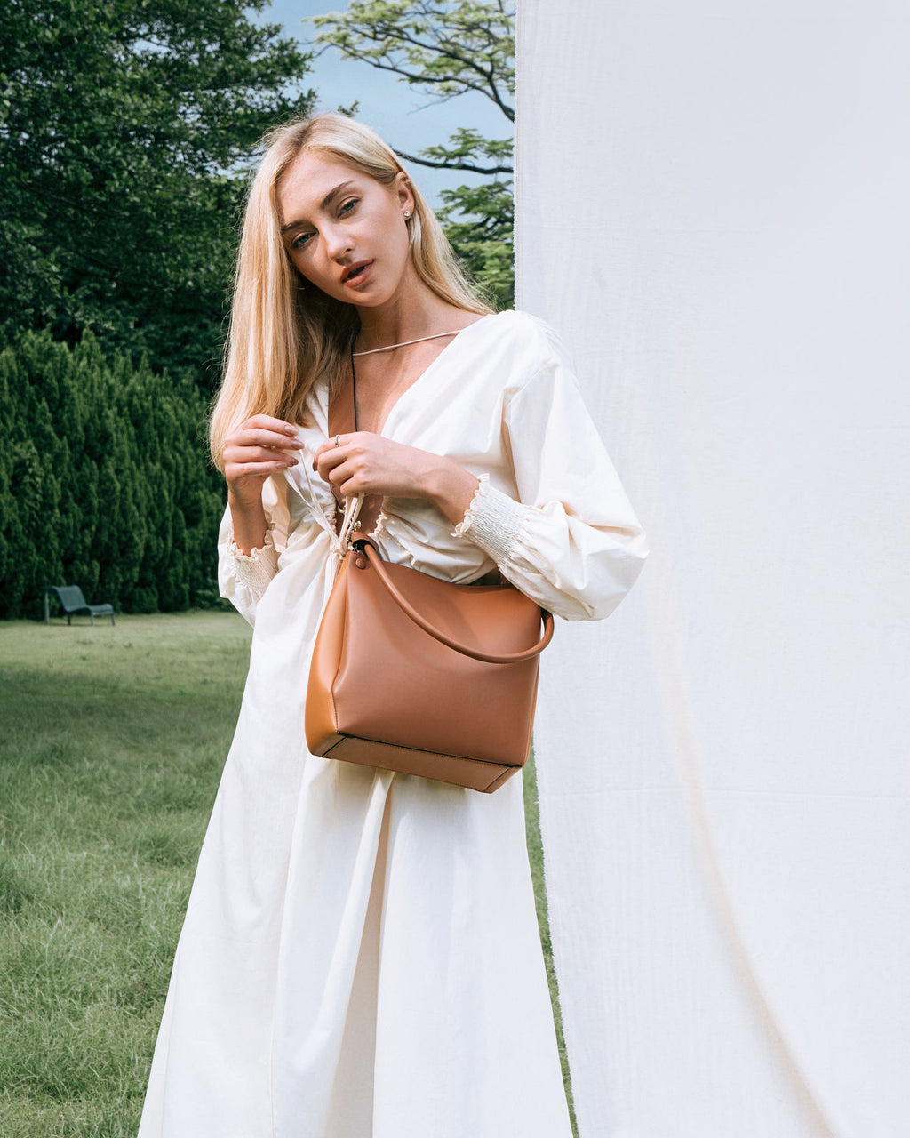 🌽 Mini Two-Tone Tote Corn Leather