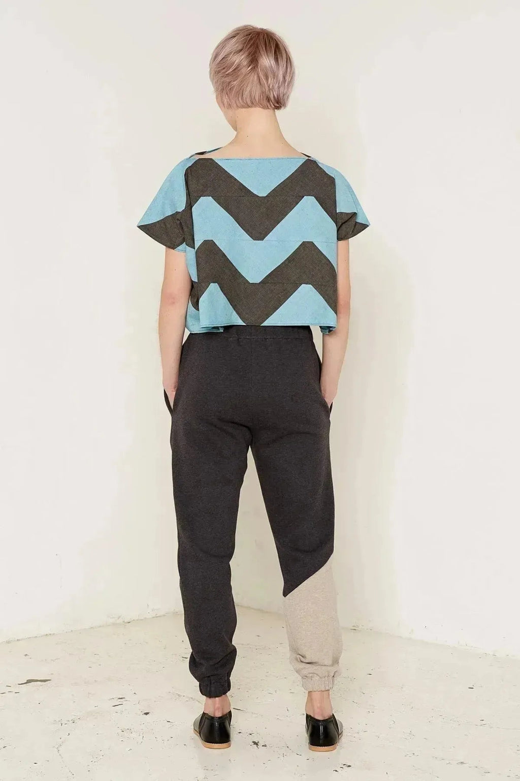 Namaka Top (Grey and Aqua)