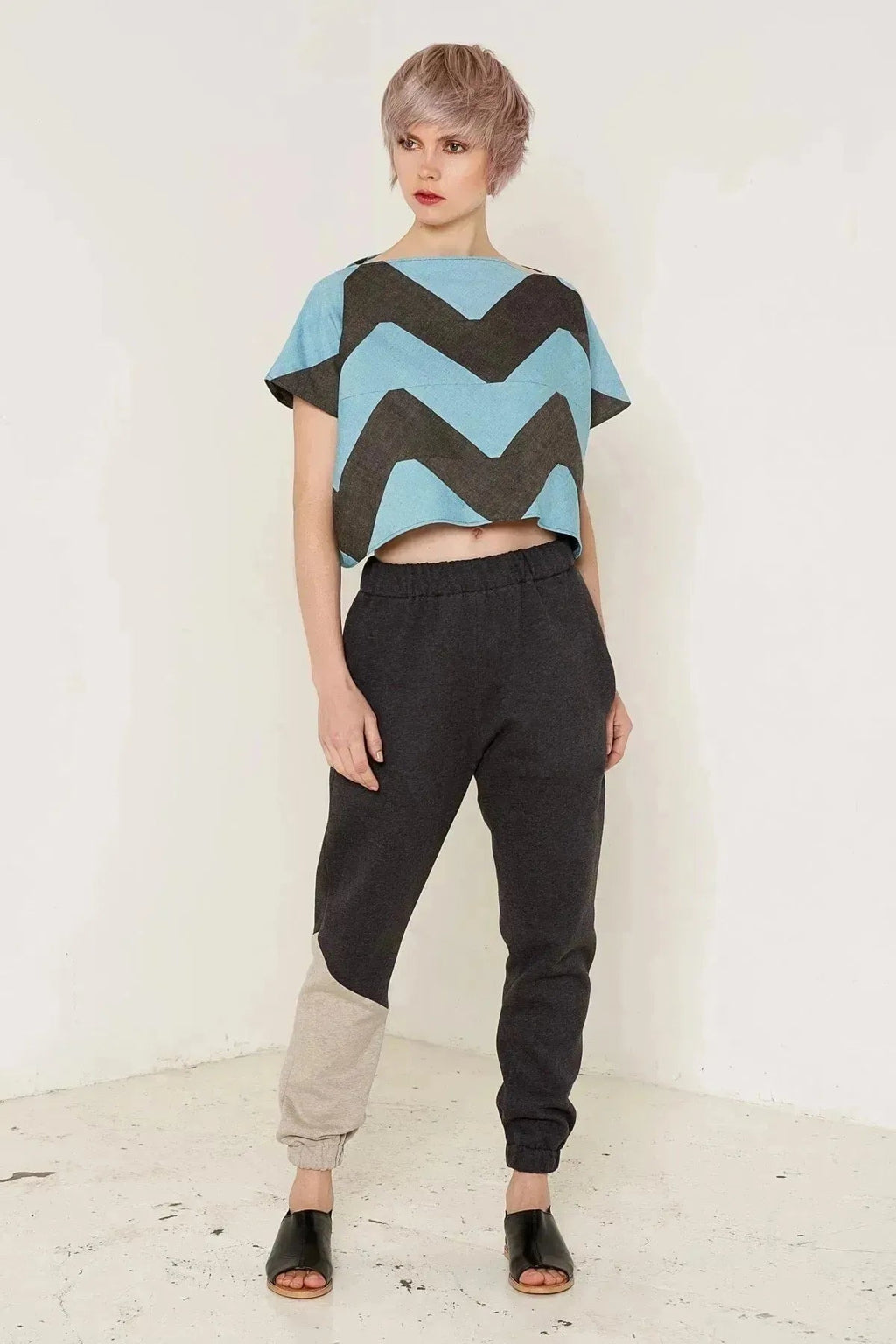 Namaka Top (Grey and Aqua)