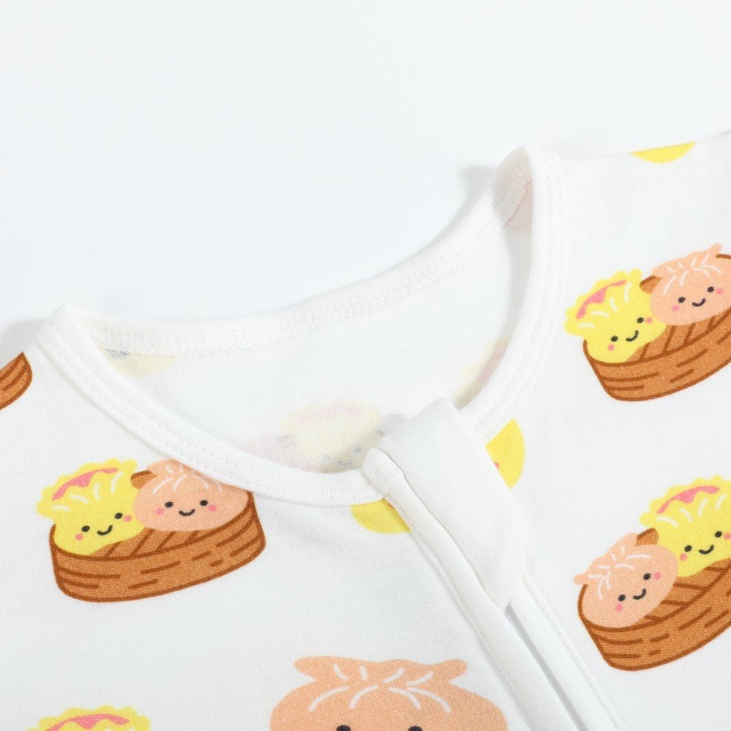 Bamboo Convertible Zip Romper - Dim Sum