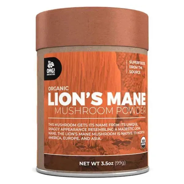 OMG! Organic Lions Mane Mushroom Powder 3.5oz.