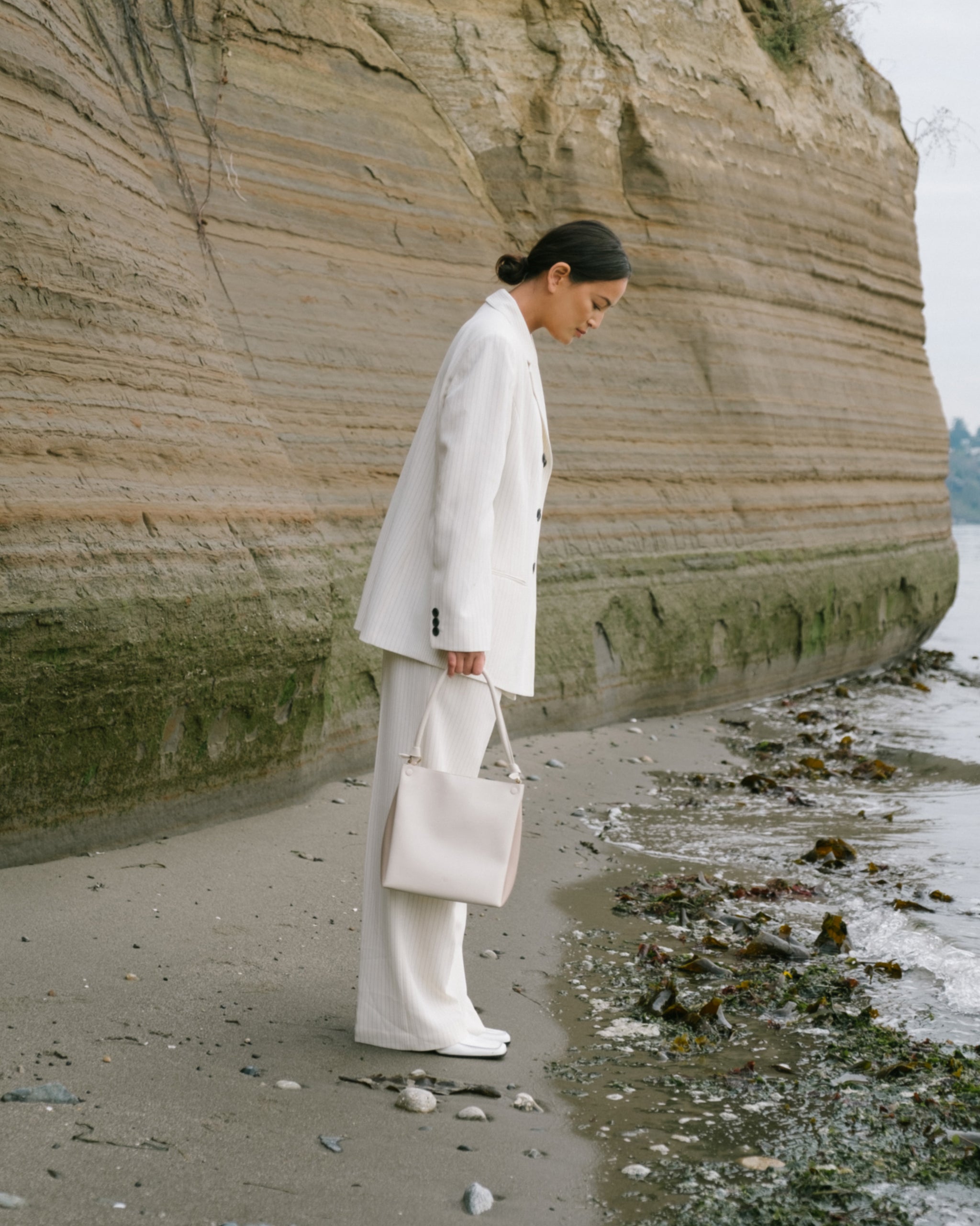 🌽 Mini Two-Tone Tote Corn Leather