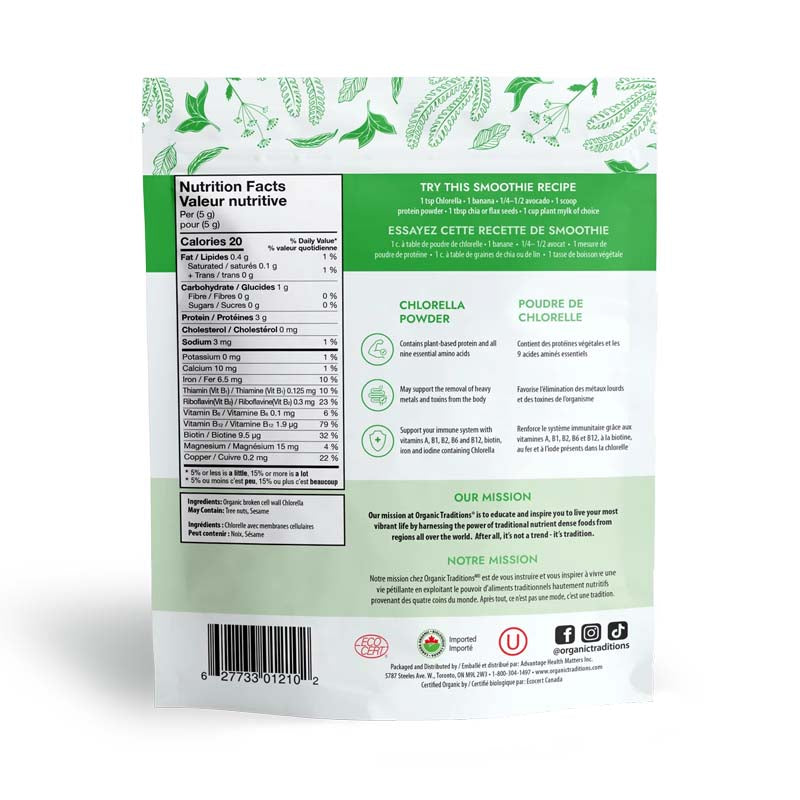 Organic Traditions Chlorella Powder 150g