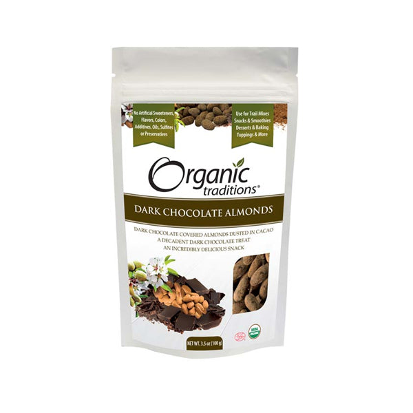 Organic Traditions Dark Chocolate Almonds 100g