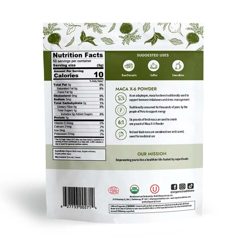 Organic Traditions MACA X-6 Powder 150g
