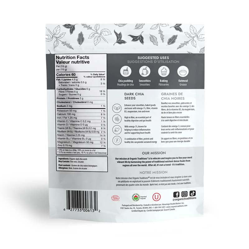 Organic Traditions Dark Chia Seeds