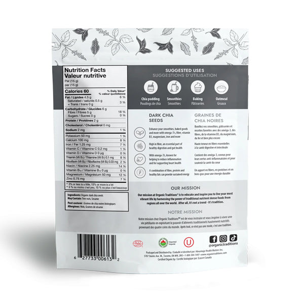 Organic Traditions Dark Chia Seeds