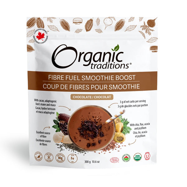 Organic Traditions Fibre Fuel Smoothie Boost - Chocolate 300g