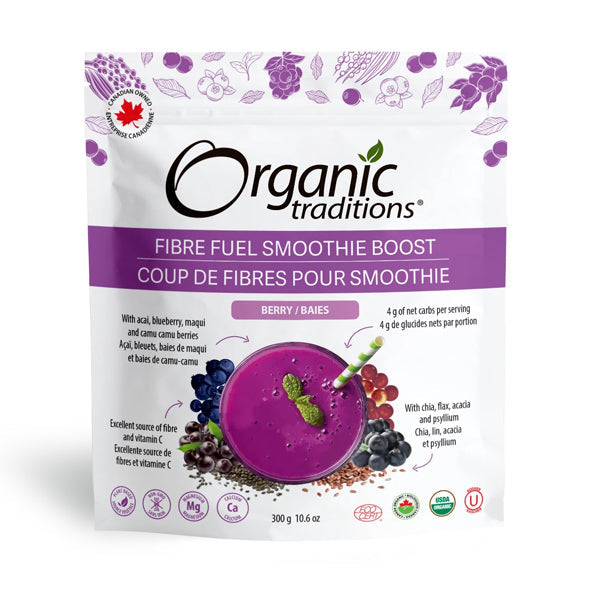 Organic Traditions Fibre Fuel Smoothie Boost - Berry 300g
