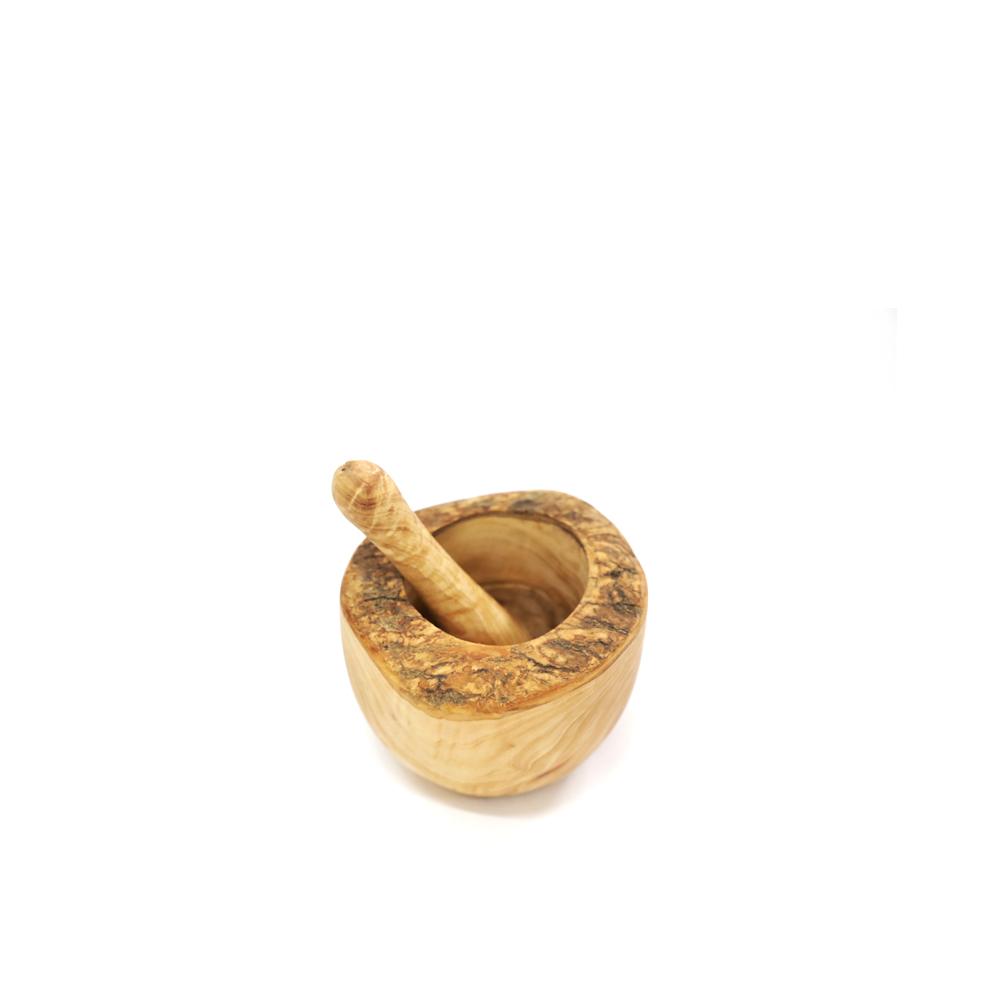 Olive Wood Natural Motar and Pestle 5.5"