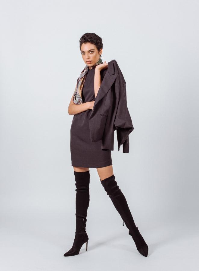 Luxe Wool Mini Dress â€?Elegant Women's Winter Dress