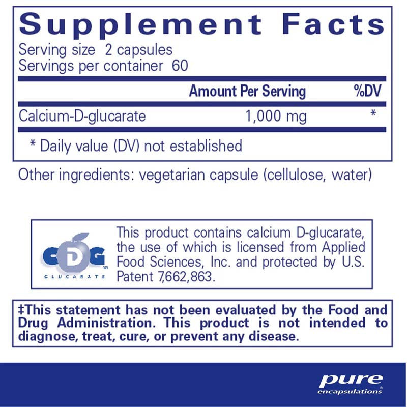 PURE Calcium-D-Glucarate 120's
