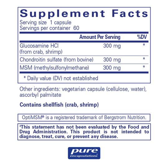 PURE Glucosamine Chondroitin with MSM