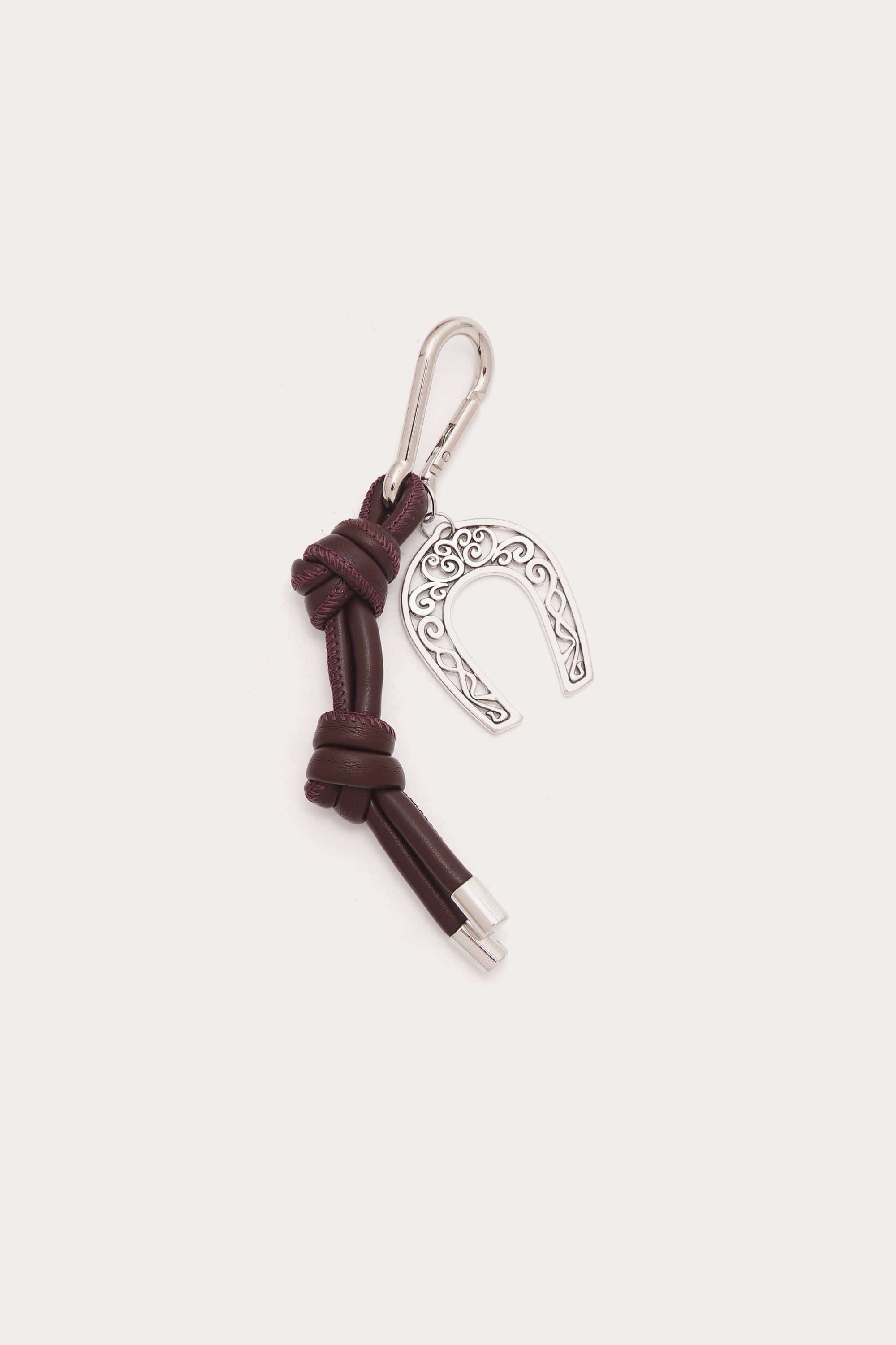 Ms17250 Charm Lucky Bag Charm Brown-Silver