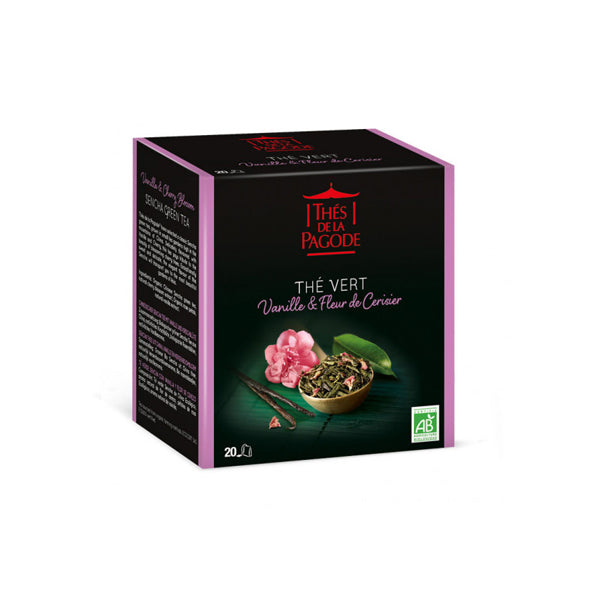 Thes de la Pagode Chinese Sencha Green Tea Vanilla Cherry 40g