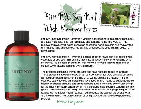 Soy Nail Polish Remover w/ Organic Lemongrass Scent 2 oz.