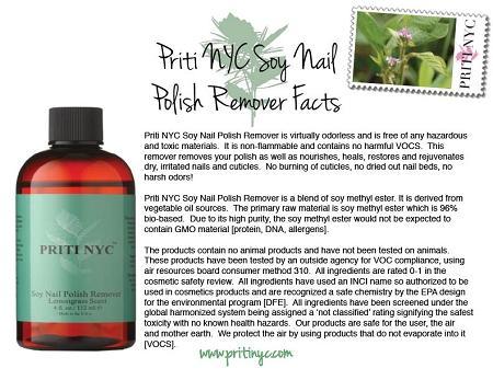 Soy Nail Polish Remover w/ Organic Lemongrass Scent 4 oz.