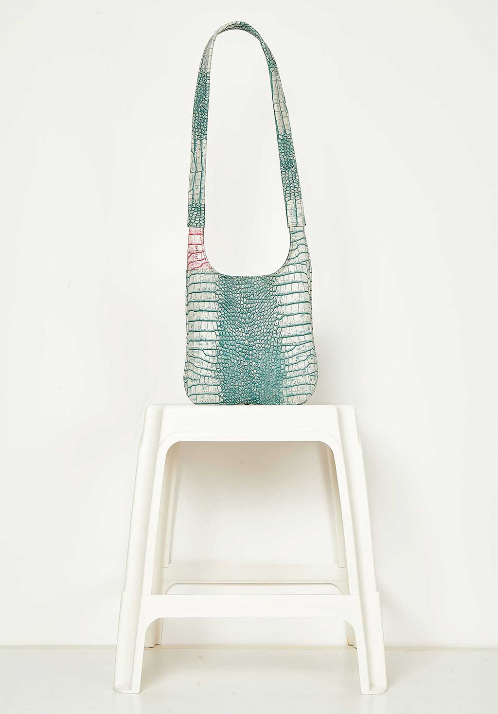 Bag Mila Croc Mila Croc Xs Emerald-Pink