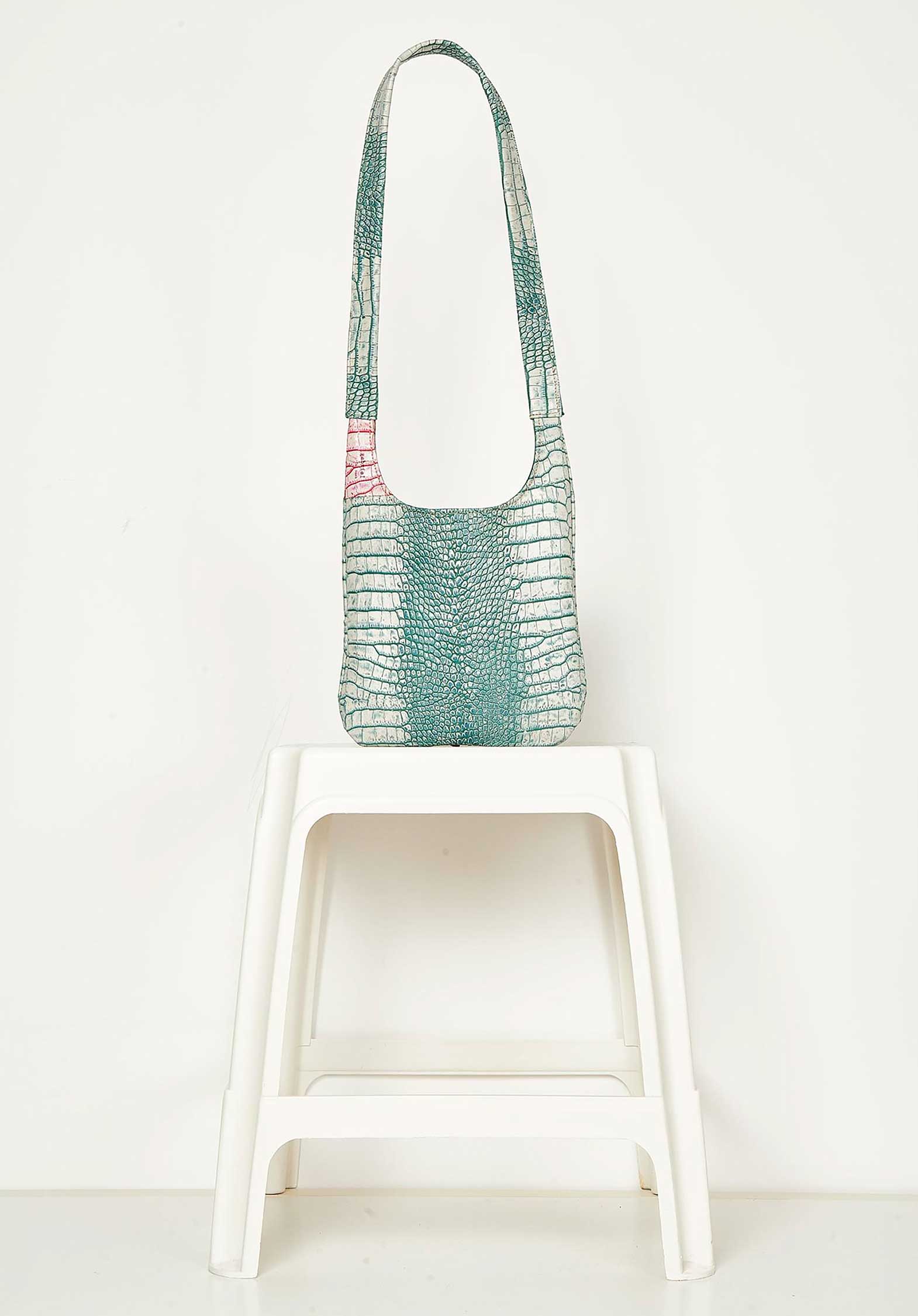 Bag Mila Croc Mila Croc Xs Emerald-Pink