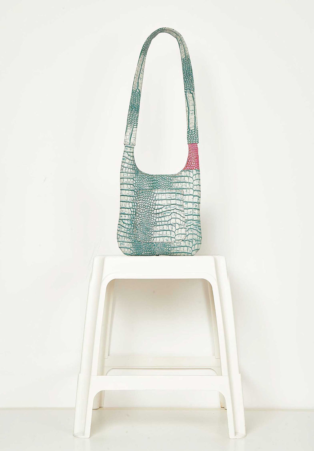 Bag Mila Croc Mila Croc Xs Emerald-Pink