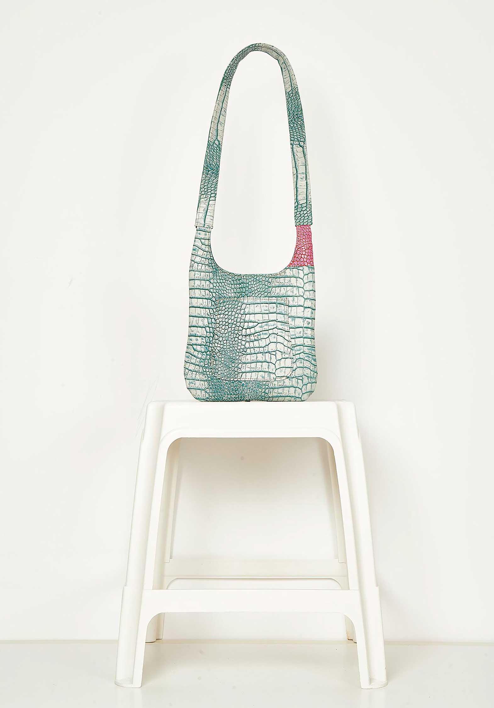 Bag Mila Croc Mila Croc Xs Emerald-Pink