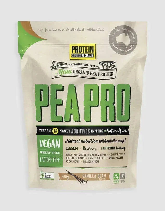 Protein Supplies PeaPro (Raw Pea Protein) 500g - Vanilla Bean