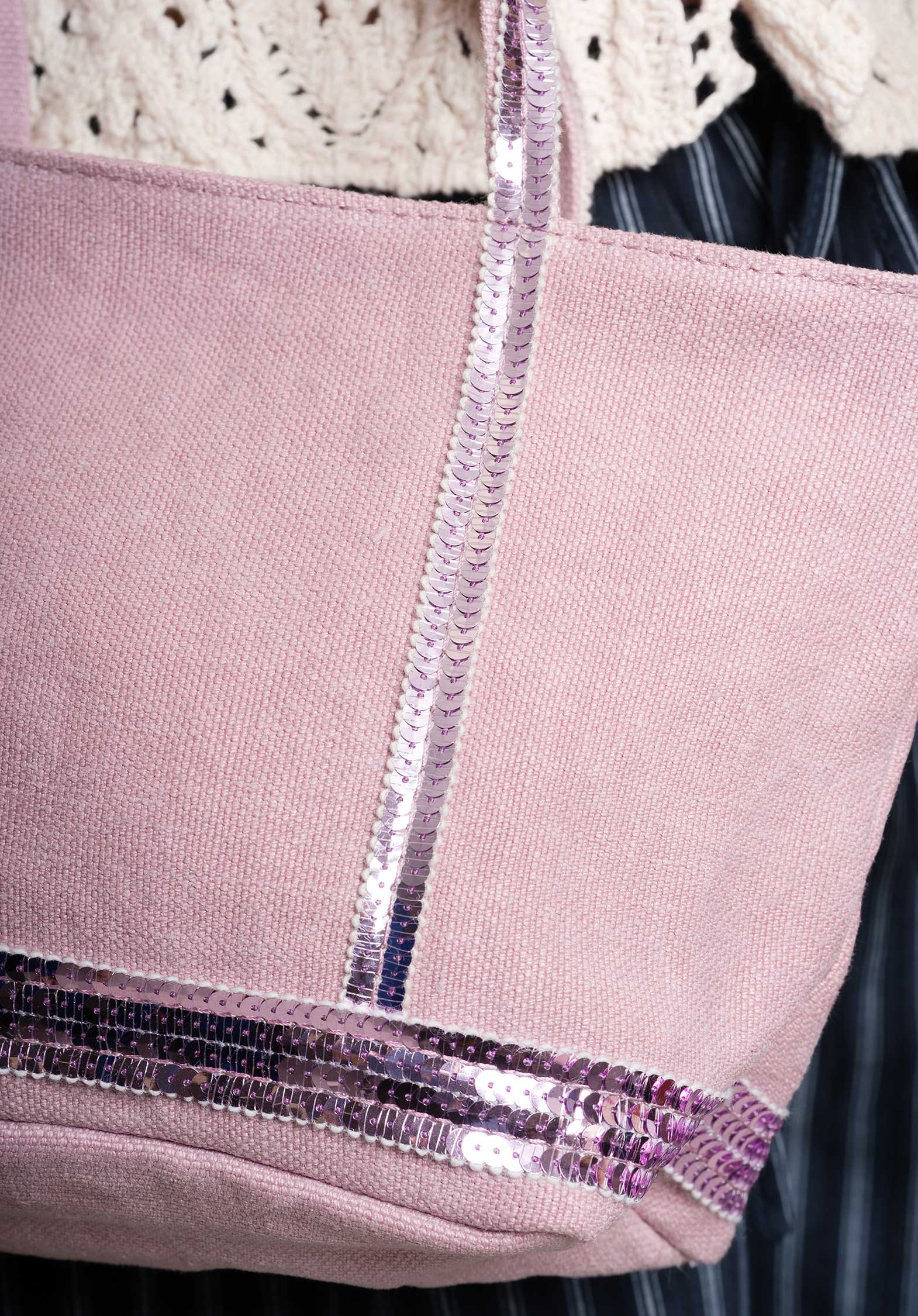 Mini Bag Linen Cabas Xs Ve31-v40410 Rose-Ancien