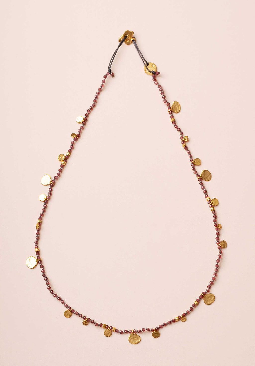 N38a-g Necklace Smarties Short Garnet