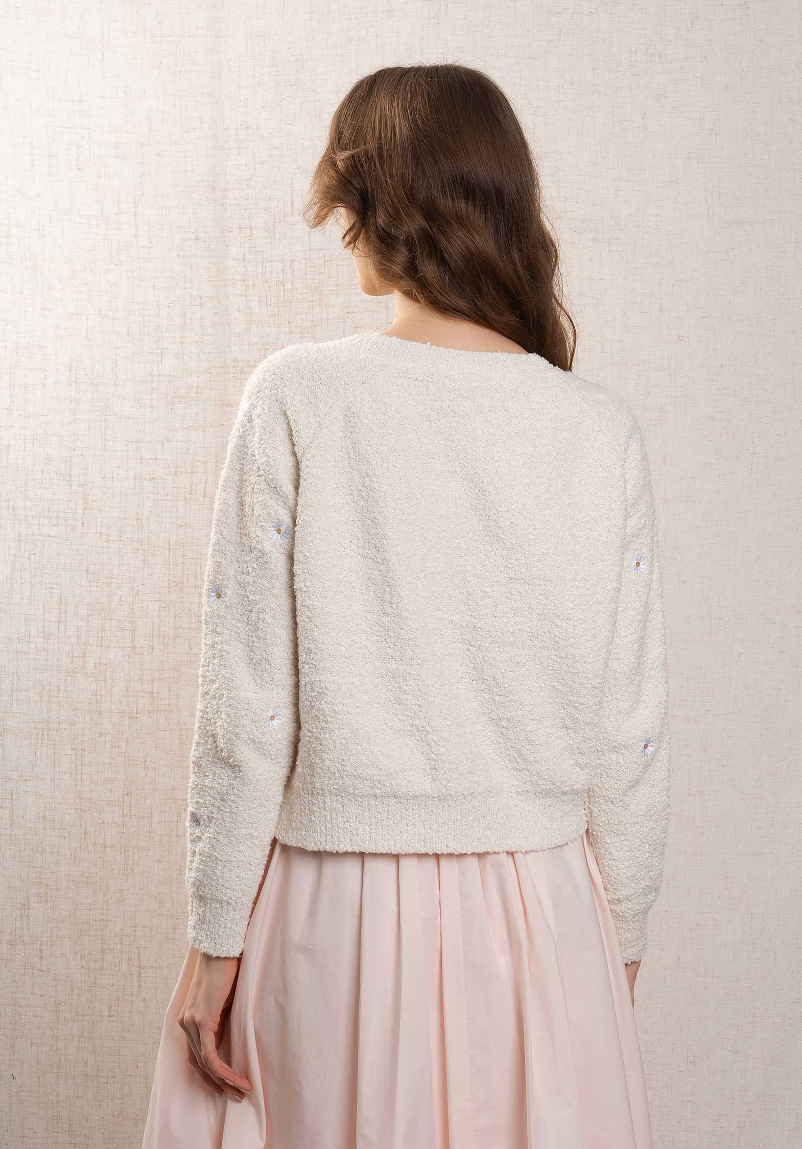 Cardigan 1188 Flower Blanc