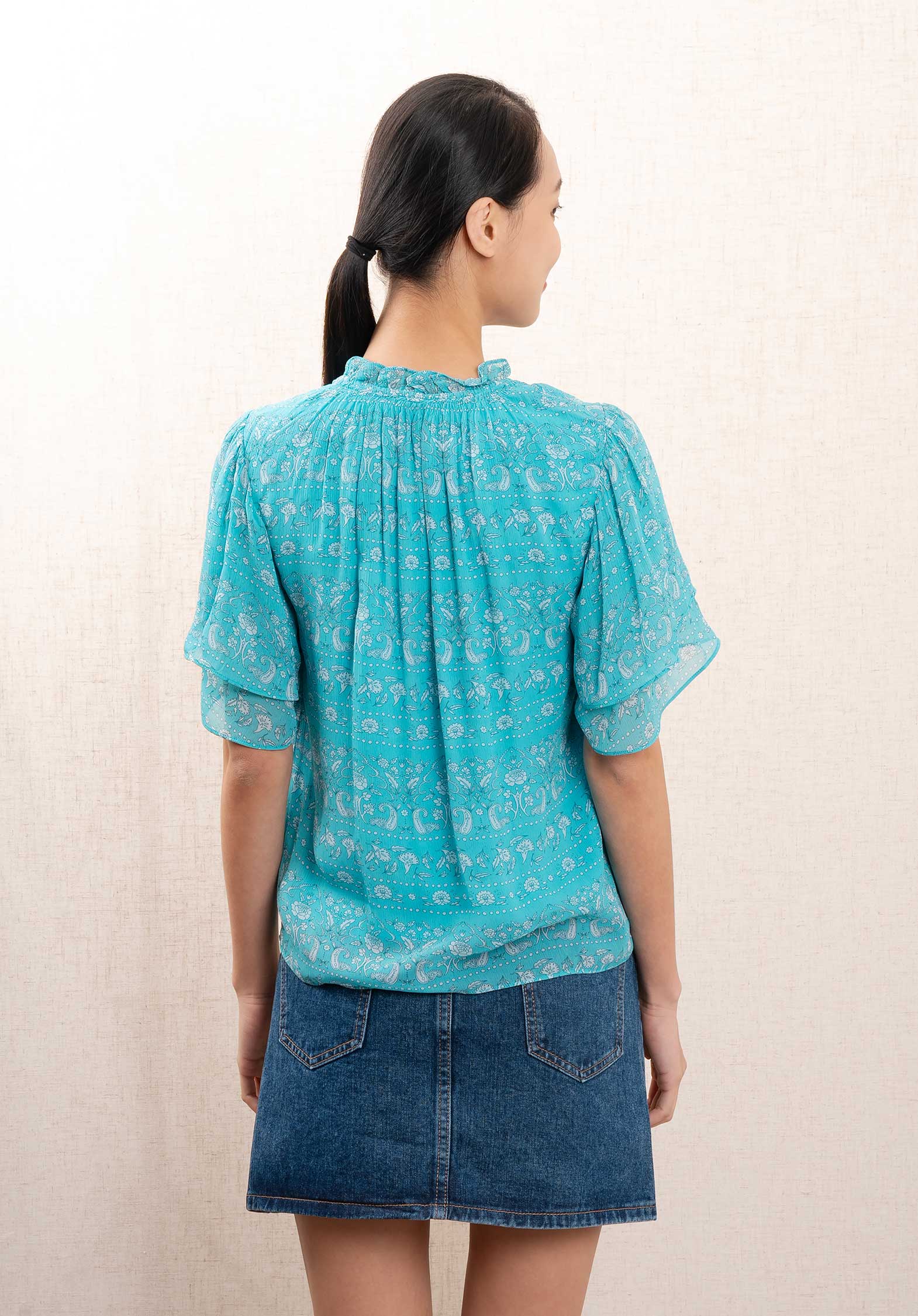 Blouse Stelie 4eva45-v09136 Turquoise