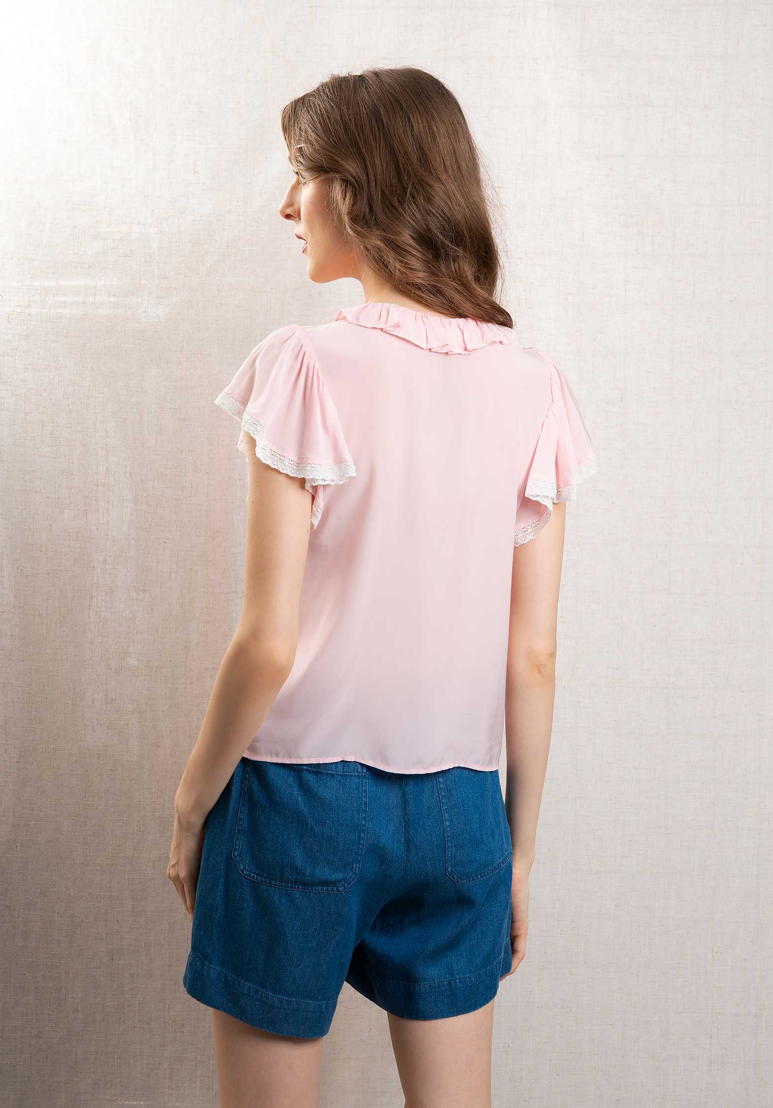 Blouse Silky s E25sito Rose