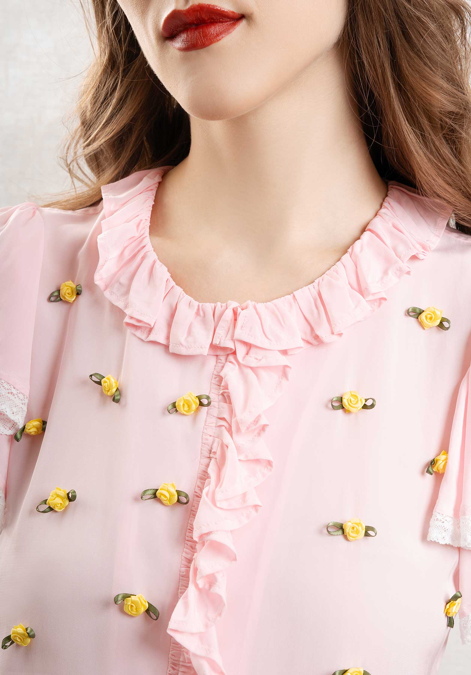 Blouse Silky s E25sito Rose