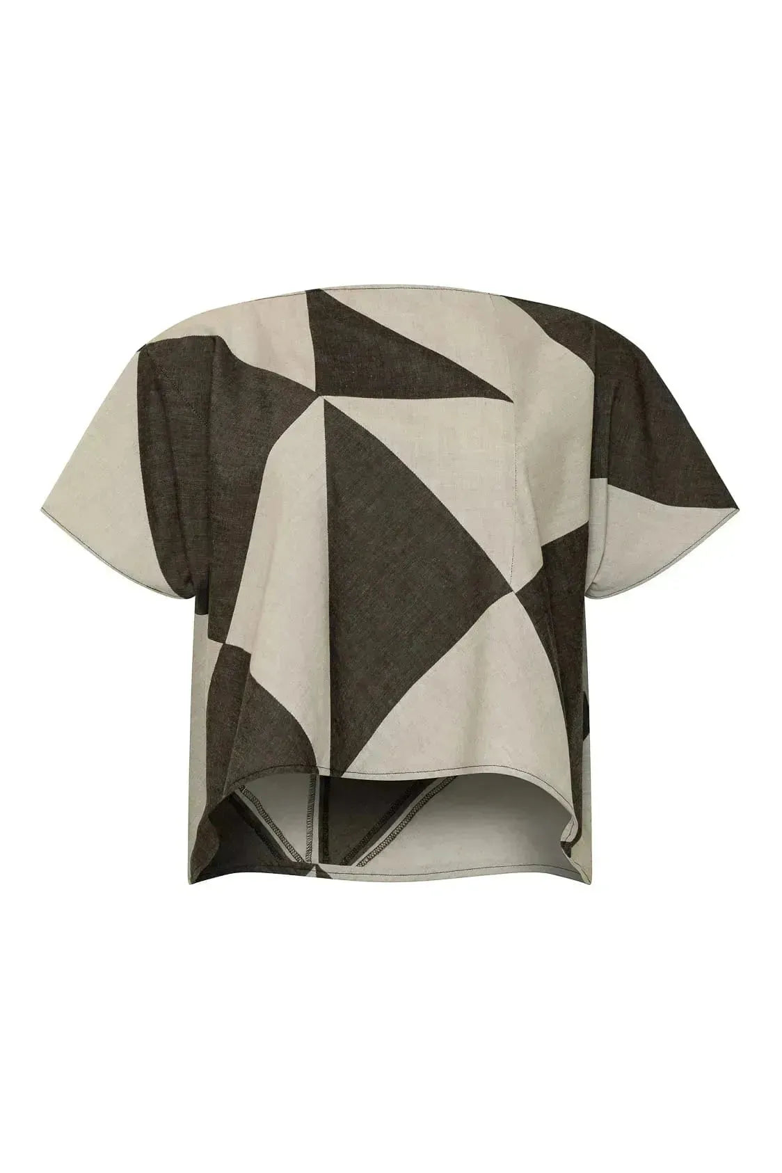 Rhea Top (Grey and Beige)