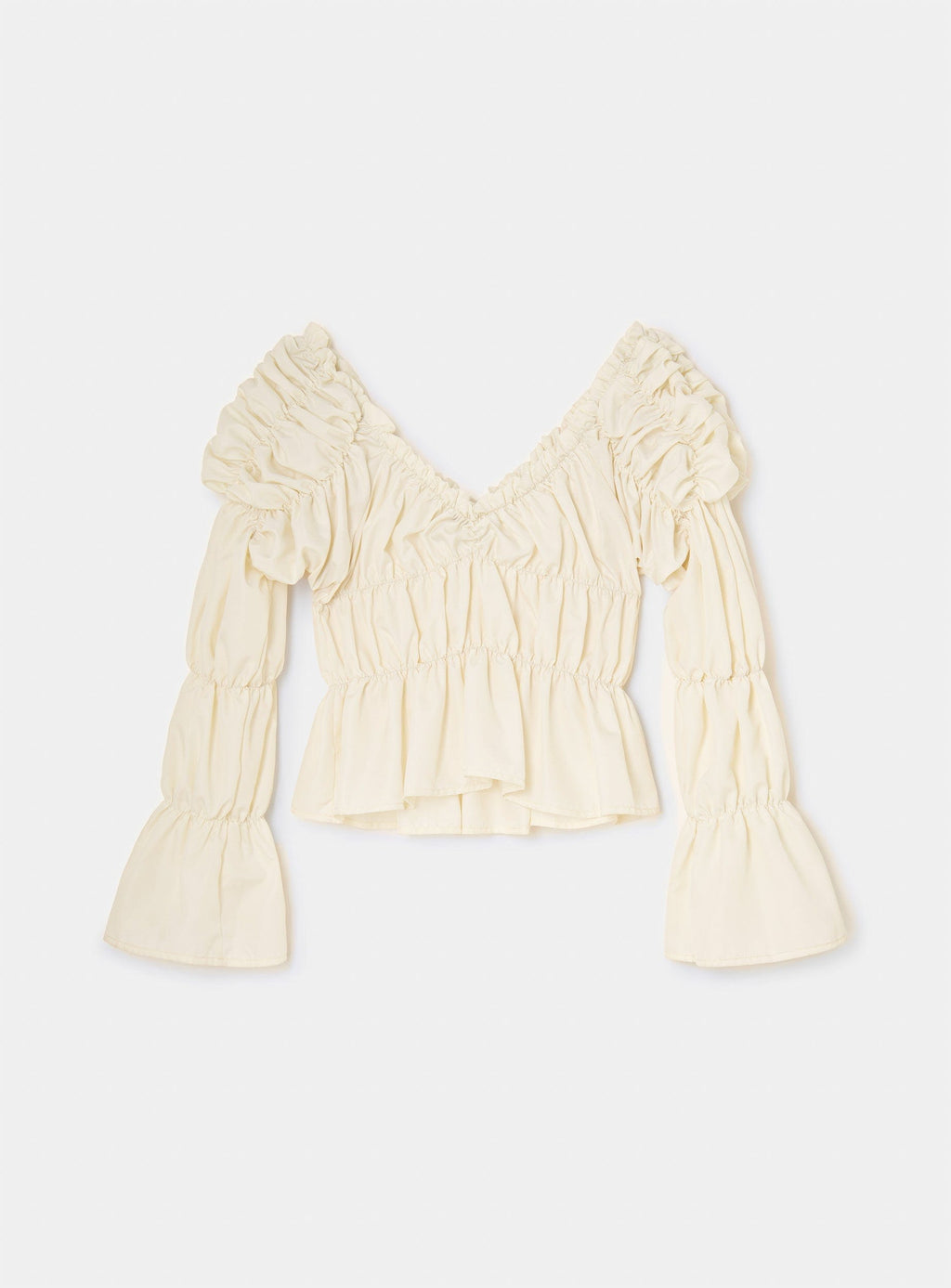 SADIE ECRU RUCHED BLOUSE
