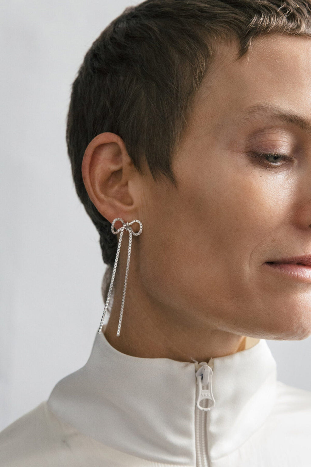 Earring Bow Earrin Bow Earrings Silver