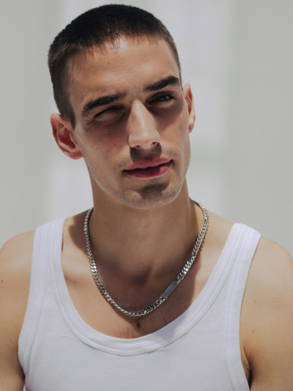 Necklace Linked He Link Heart Neck Silver