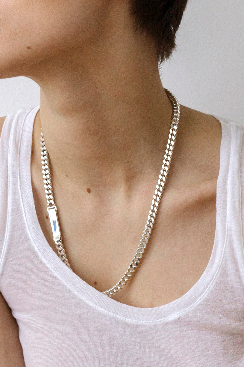 Necklace Linked He Link Heart Neck Silver