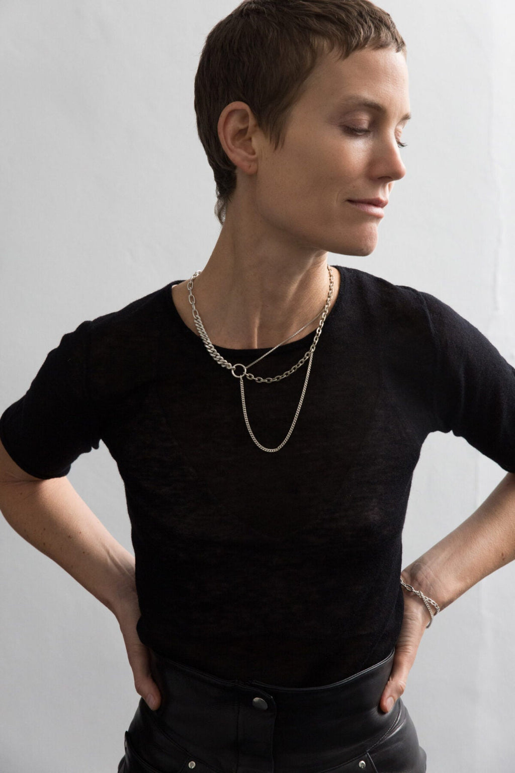 Necklace Short Mix Short Mixmatch Silver