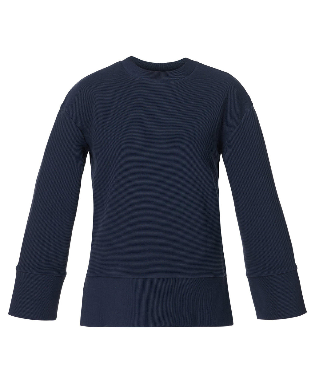 Peaceful Ribbed Sweatshirt Sb10069 Navy-Blue