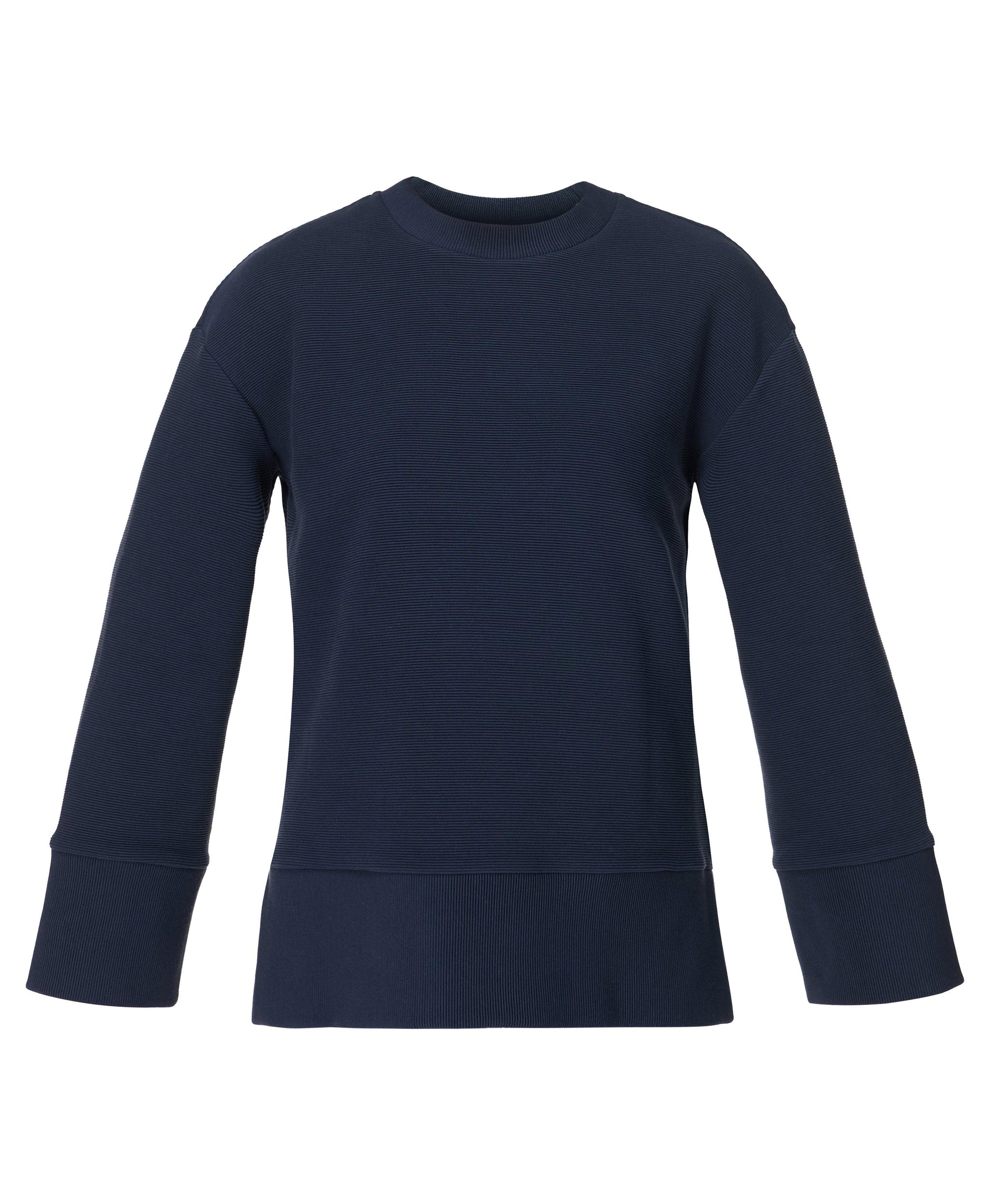 Peaceful Ribbed Sweatshirt Sb10069 Navy-Blue