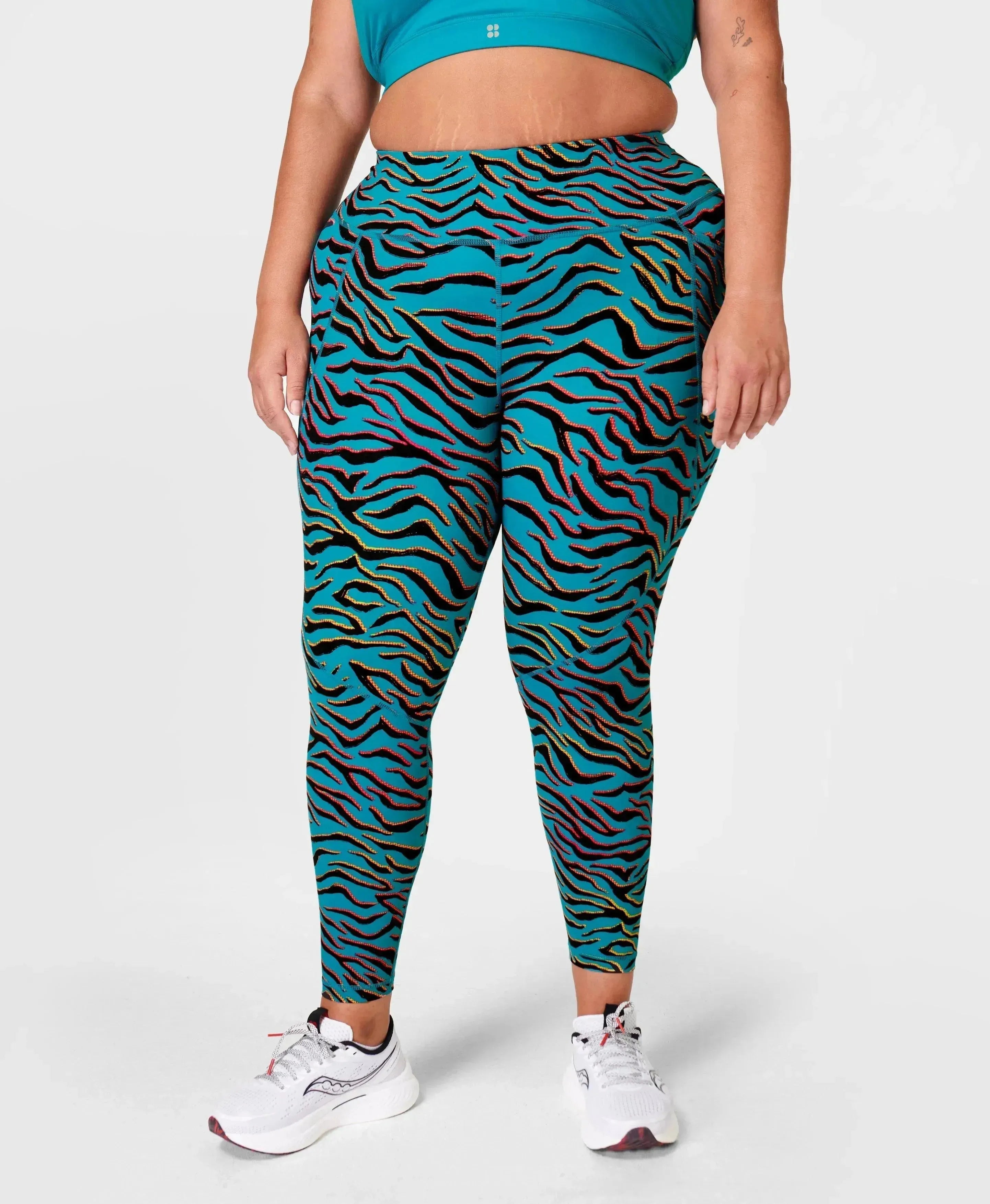Power 7/8 Workout Leggings Sb5400a 78 Blue-Gradient-Tiger