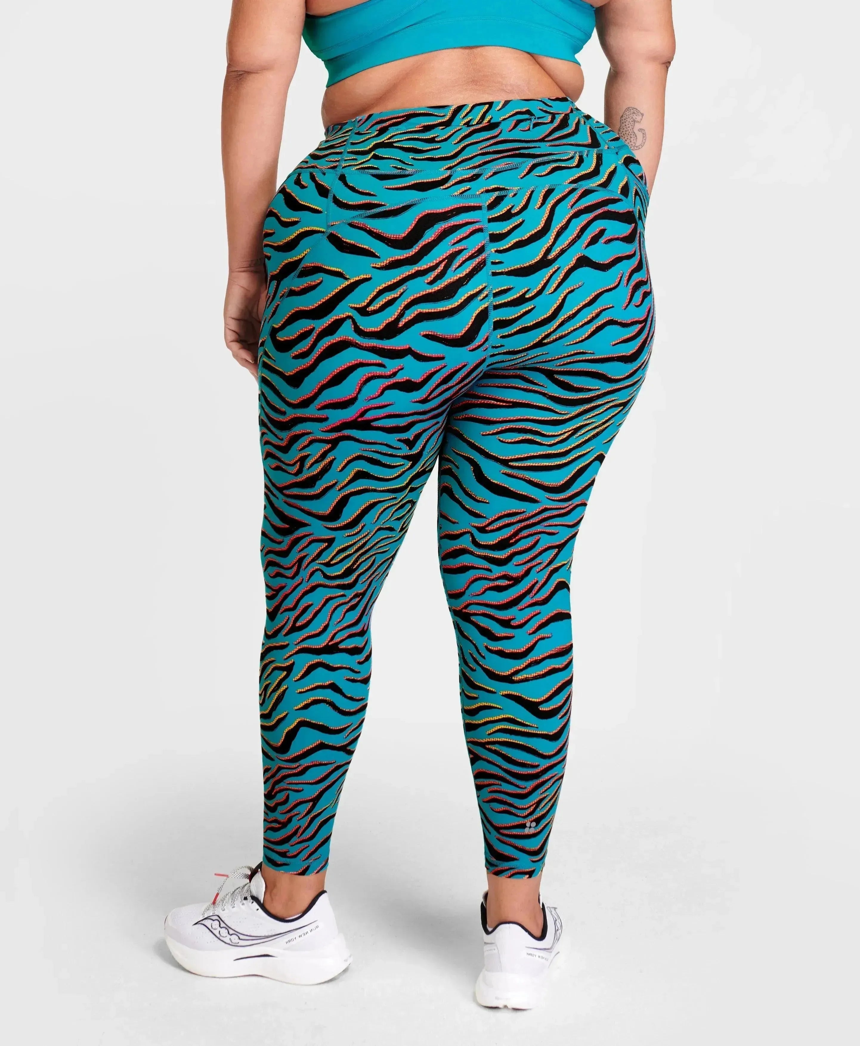 Power 7/8 Workout Leggings Sb5400a 78 Blue-Gradient-Tiger