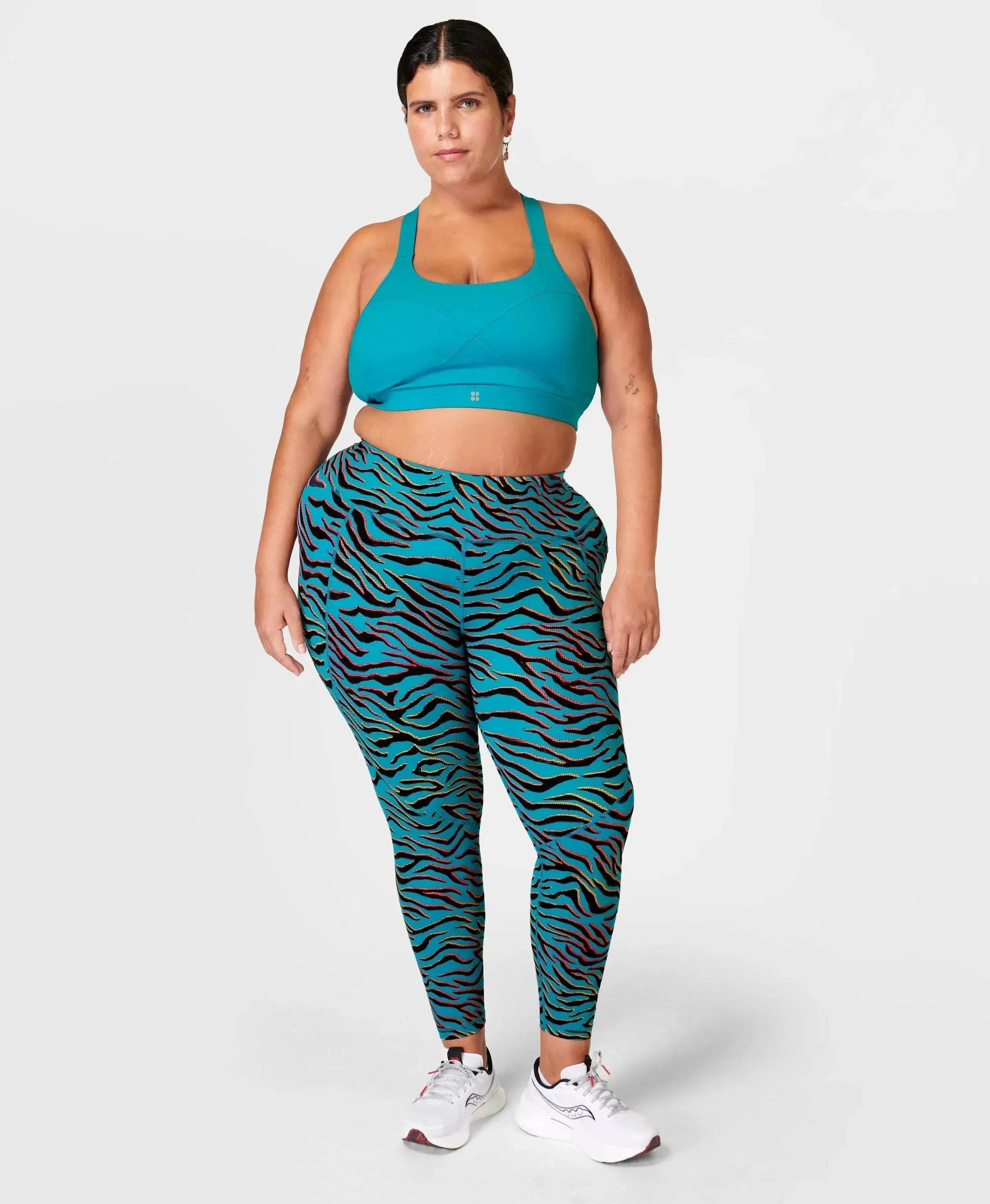 Power 7/8 Workout Leggings Sb5400a 78 Blue-Gradient-Tiger