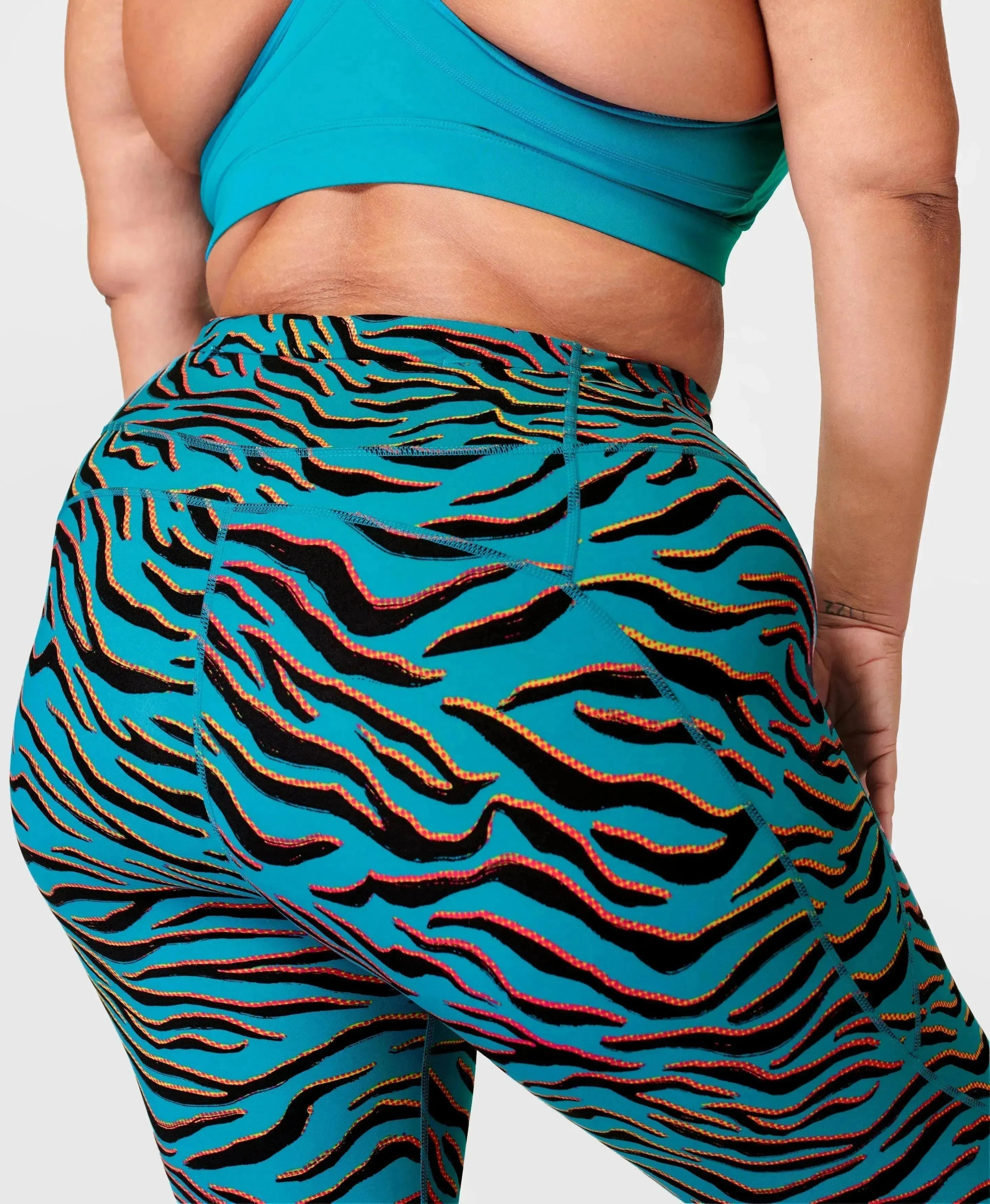 Power 7/8 Workout Leggings Sb5400a 78 Blue-Gradient-Tiger