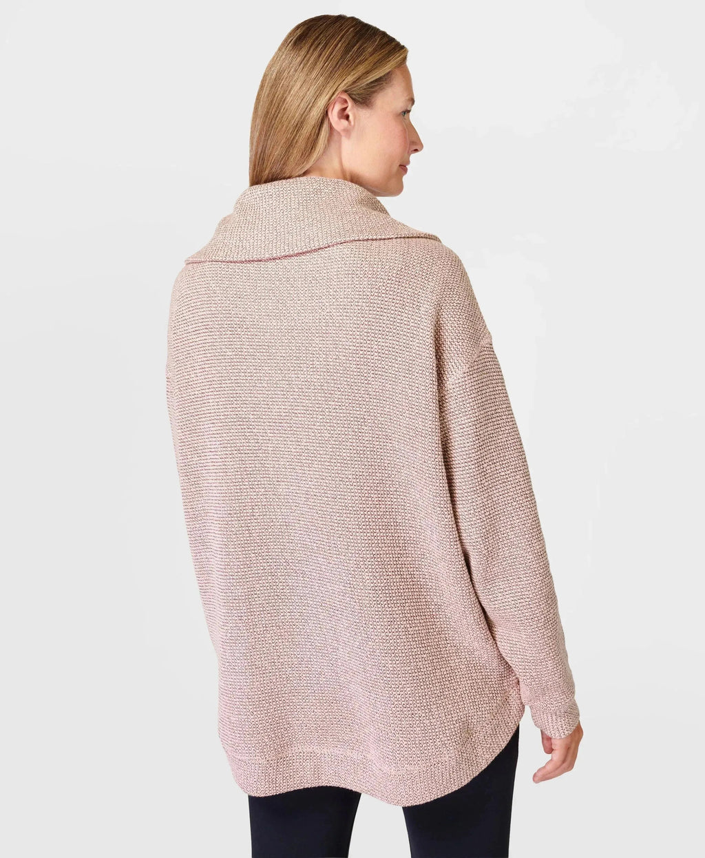 Restful Boucle Half Zip Sweats Sb8089 Soft-Pink