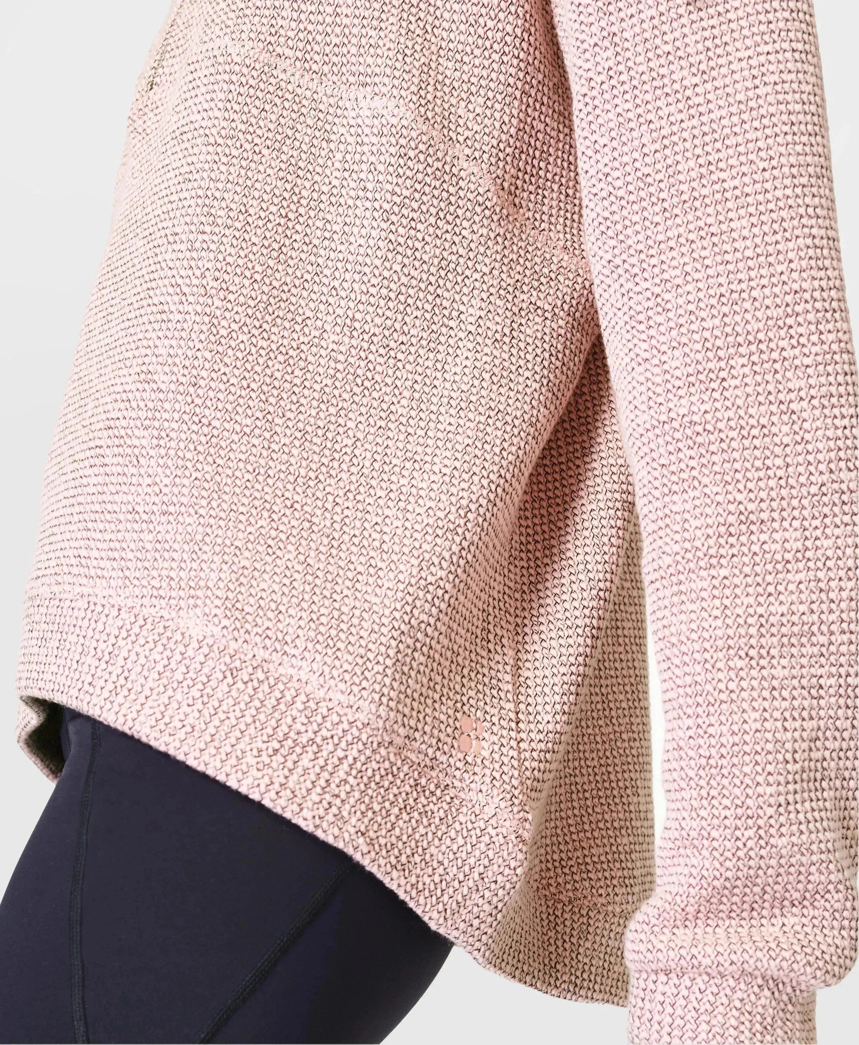 Restful Boucle Half Zip Sweats Sb8089 Soft-Pink